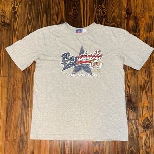 Youth XL All American Baseball Tee - Gray
